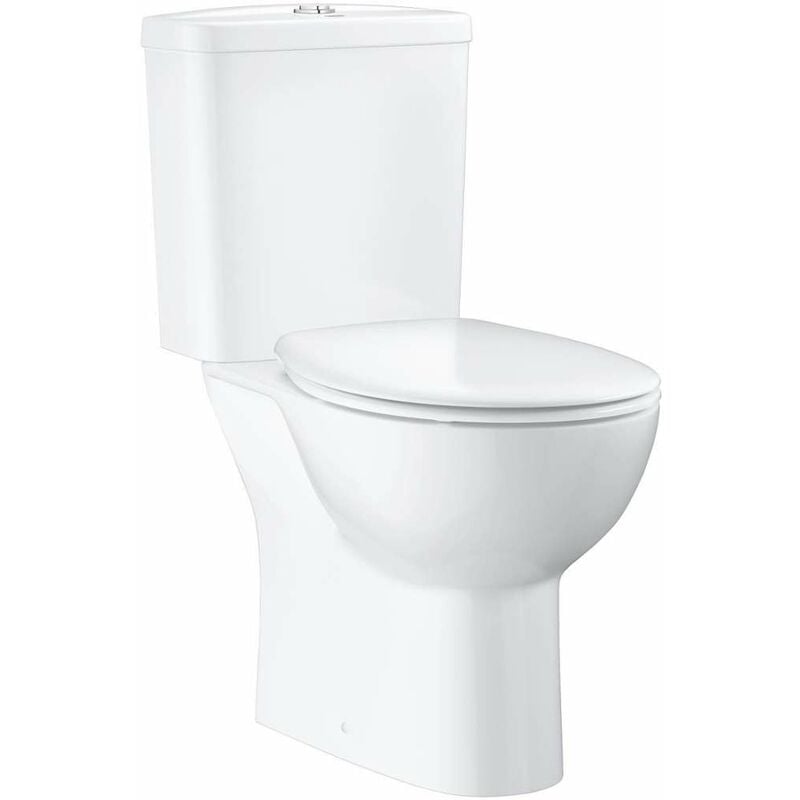 foto del prodotto bau ceramic set wc monoblocco con cassetta e copriwater softclose, rimless, bianco alpino 39604000 grohe
