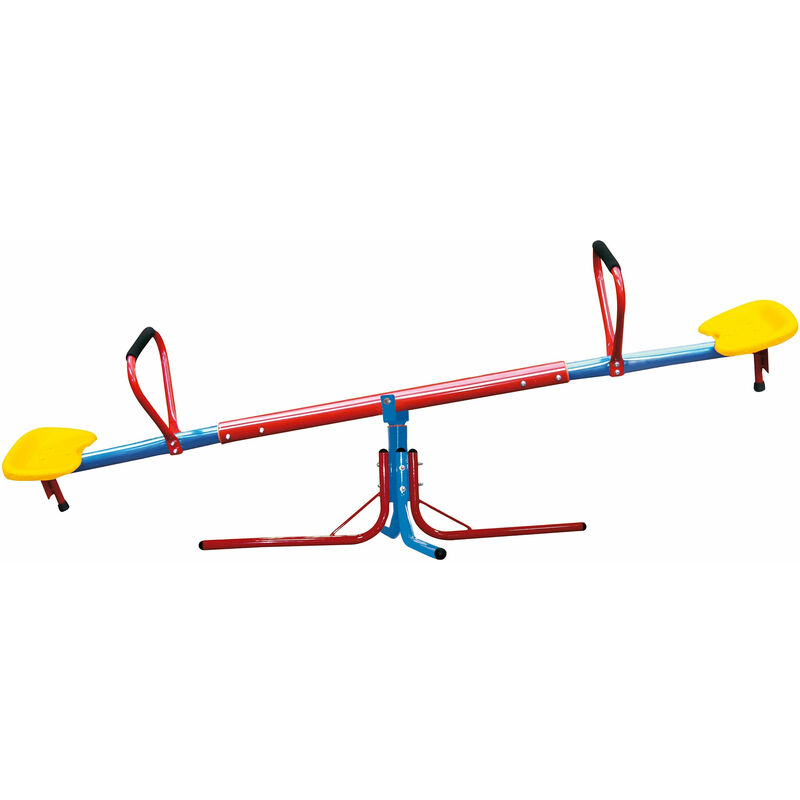 foto del prodotto bauer saliscendi giostra per bambini da esterno 100x200x63cm in acciaio