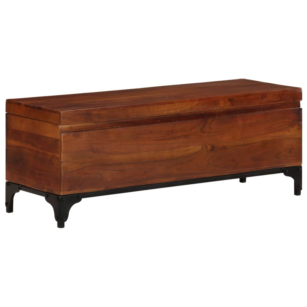 foto del prodotto baule 110x35x41 cm in legno massello di acacia cod mxl 49190