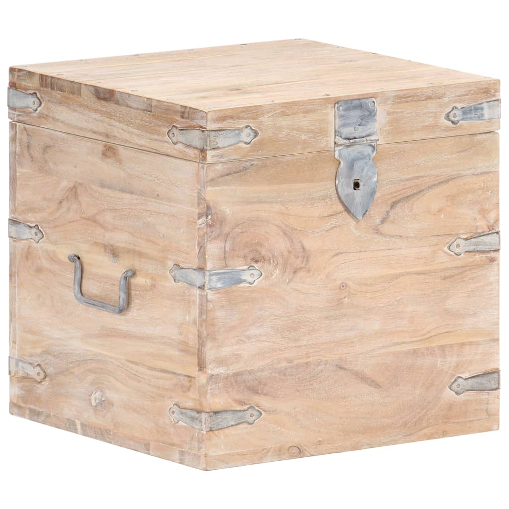 foto del prodotto baule 40x40x40 cm in legno massello di acacia vidaxl