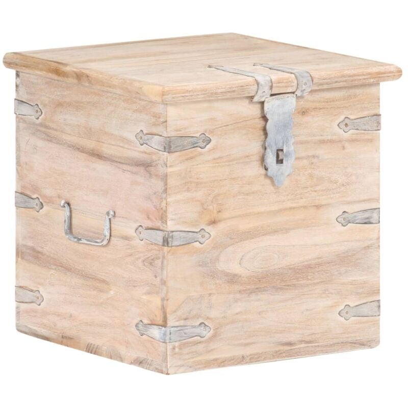 foto del prodotto baule 40x40x40 cm in legno massello di acacia vidaxl