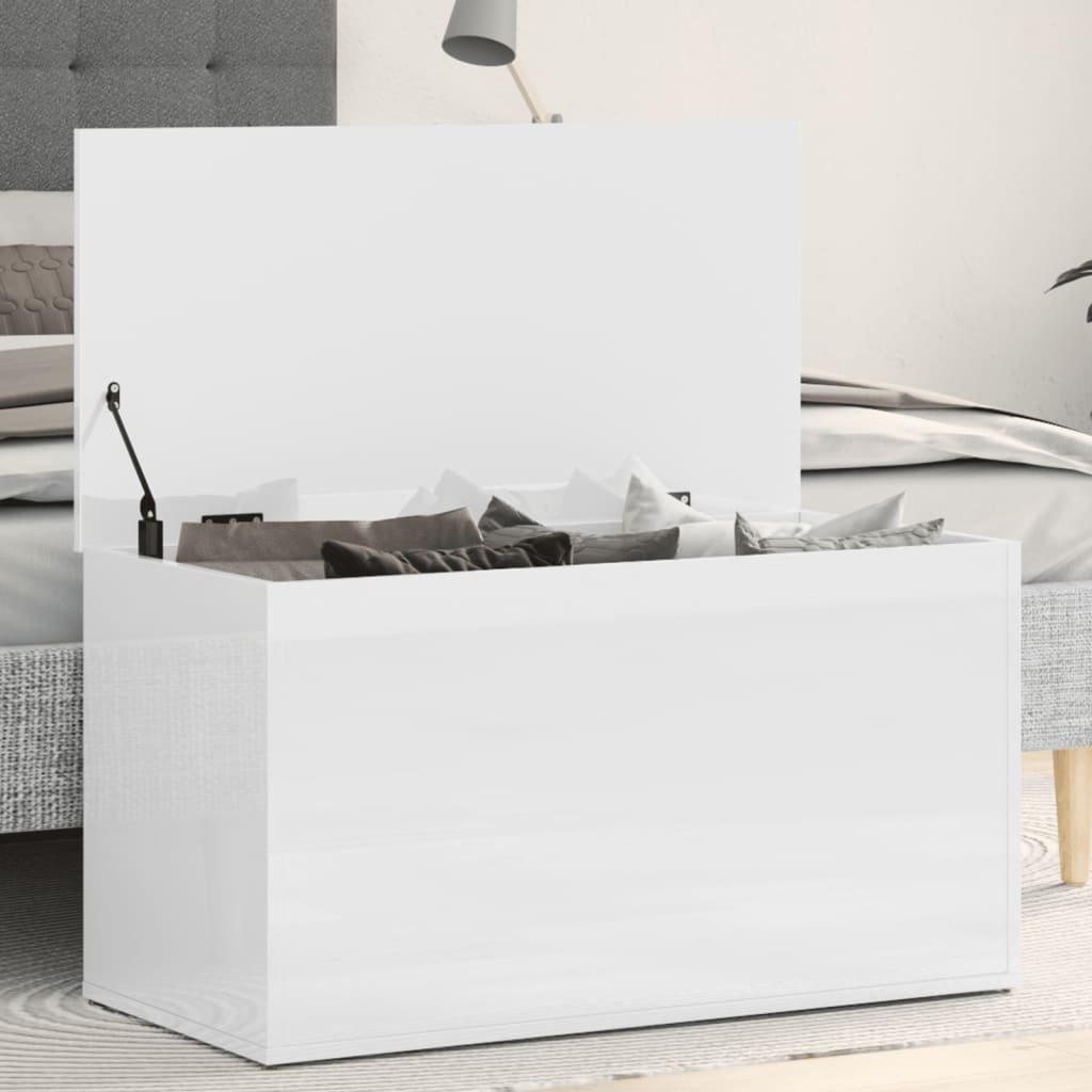 foto del prodotto baule bianco lucido 84x42x46 cm in truciolato cod mxl 53900