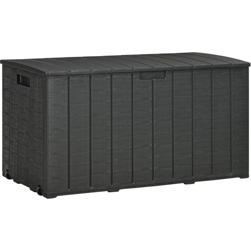 foto del prodotto baule cassapanca da esterno 122,4x62x64,5 cm capacit da 366l in plastica nero