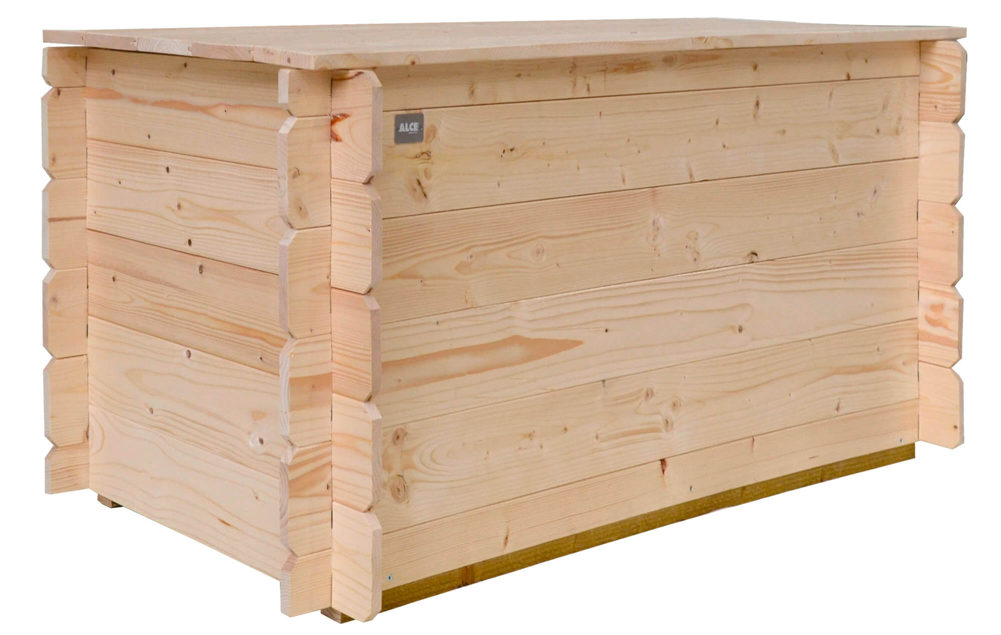 foto del prodotto baule cassapanca da esterno 130x60xh56 cm giove in legno di abete naturale