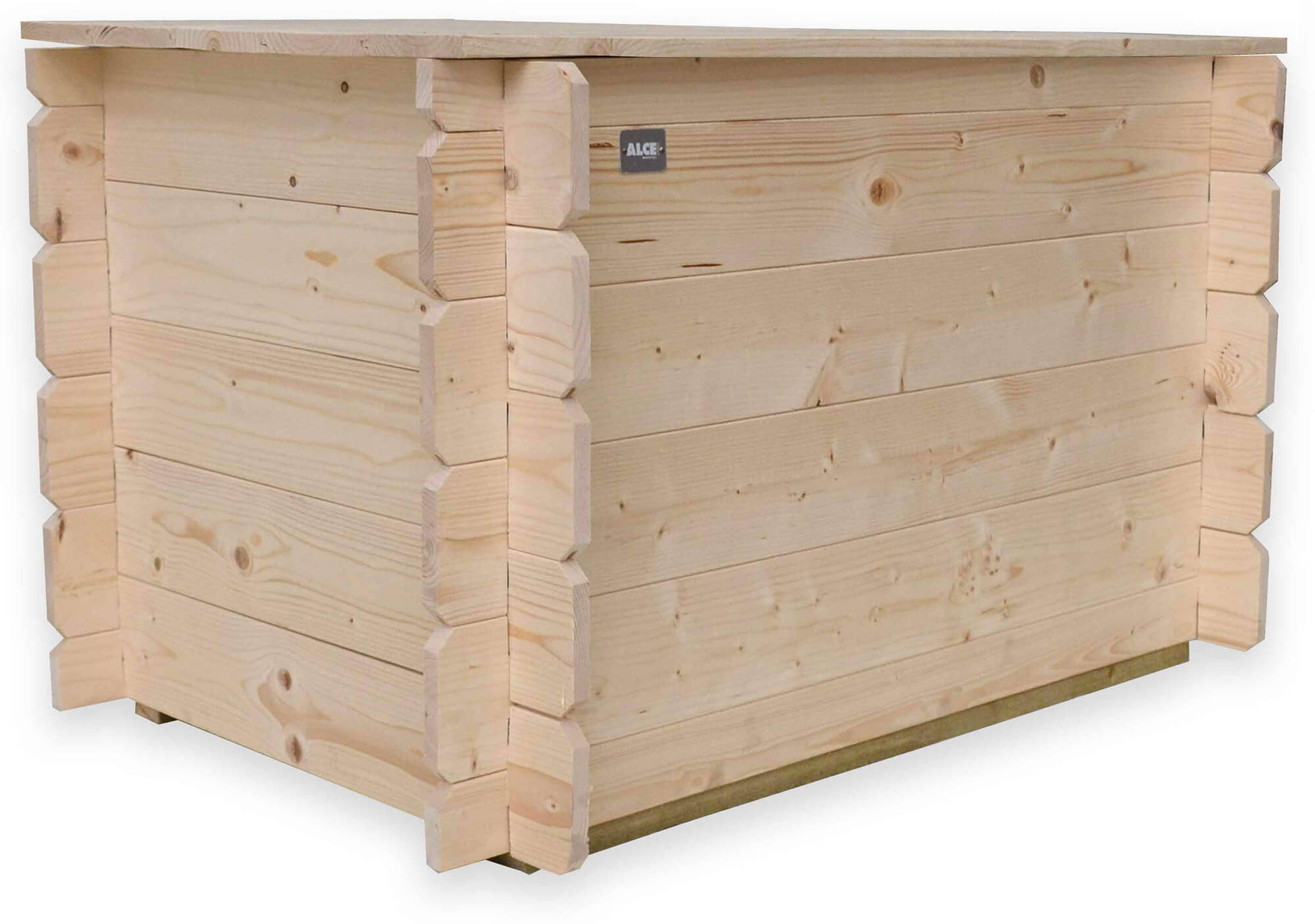 foto del prodotto baule cassapanca da esterno 98x60xh56 cm giunone in legno di abete naturale