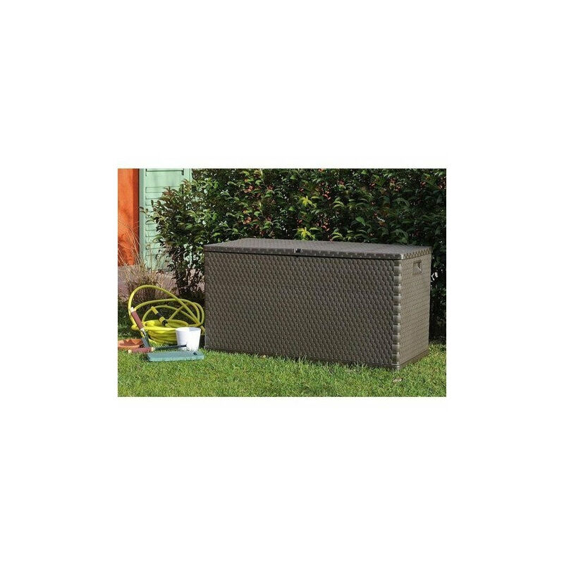 foto del prodotto baule cassapanca multiuso garden rattan resina 120x57x63 cm