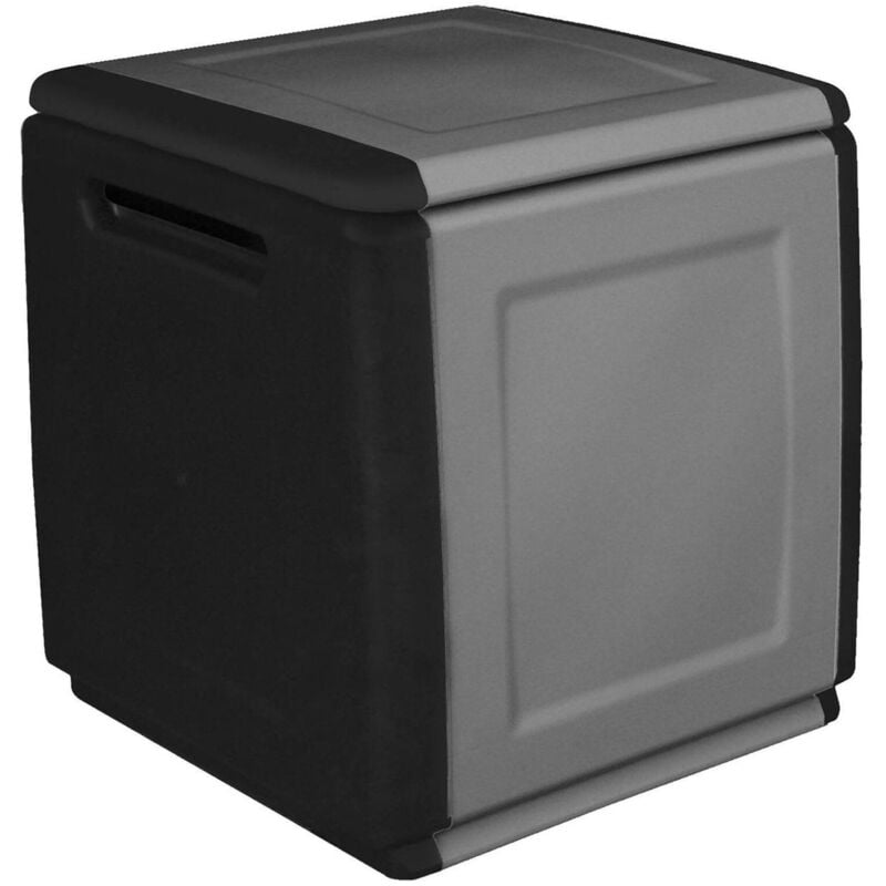 foto del prodotto baule contenitore multiuso polipropilene, box portatutto, 100 made in italy, cm 54x53h57, colore grigio, con imballo rinforzato - dmora