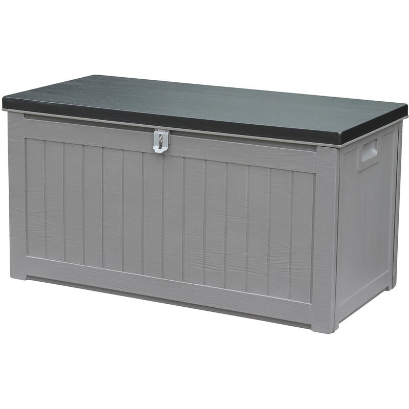 foto del prodotto baule da esterno 109x52x55 cm in polipropilene grigio