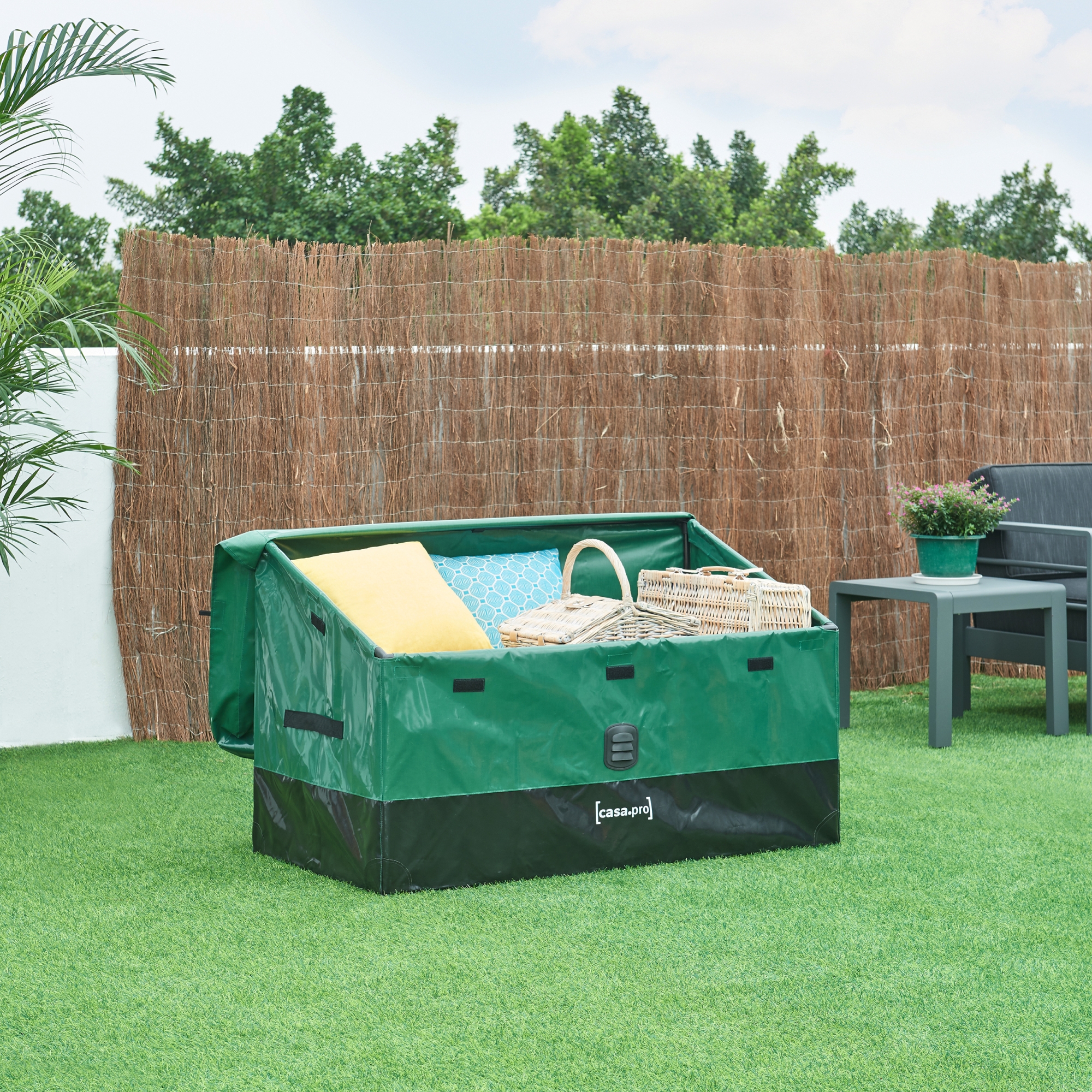 foto del prodotto baule da esterno alanno 387 l verde nero casa.pro