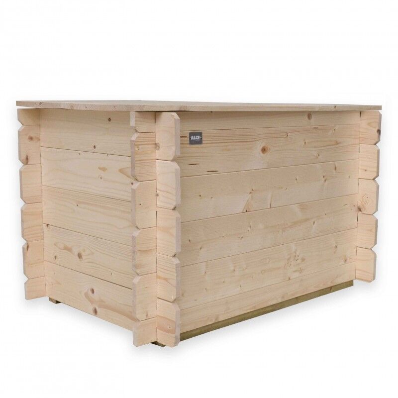 foto del prodotto baule da esterno alce giunone in legno 183 lt 98x60x54 cm