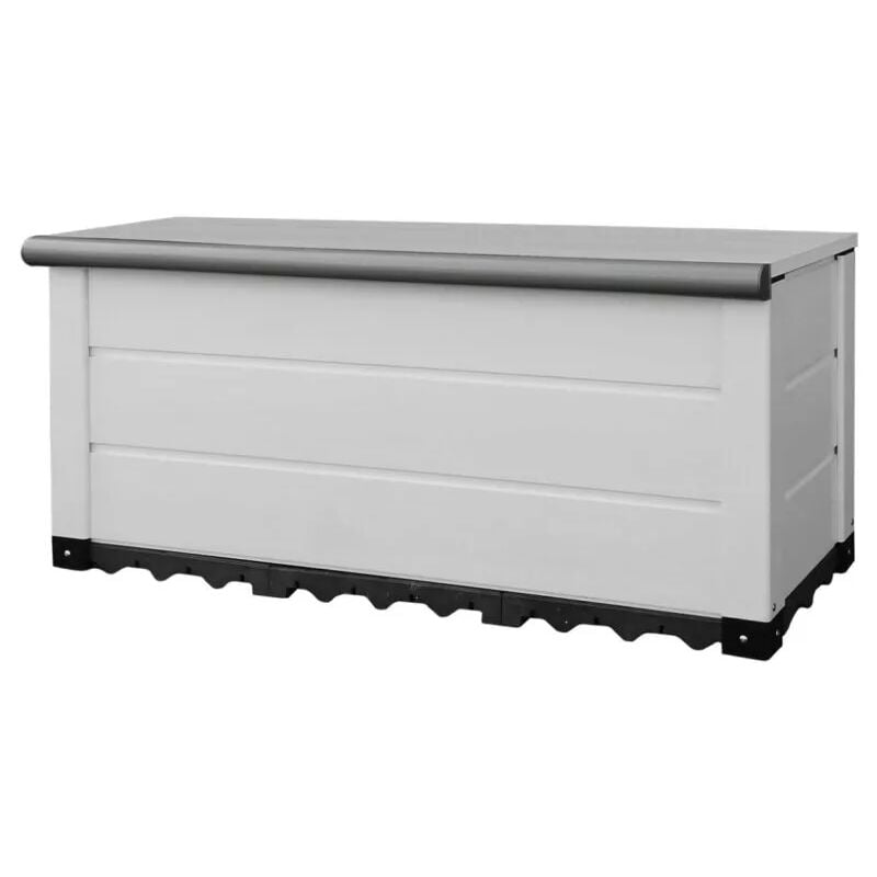 foto del prodotto baule da esterno garofalo storage box urban 230 in pvc grigio 230 lt 123x48x56 cm