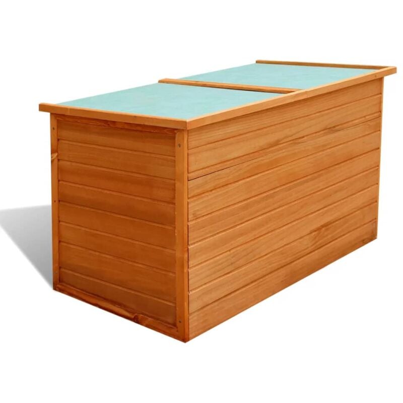 foto del prodotto baule da giardino 126x72x72 cm in legno vidaxl