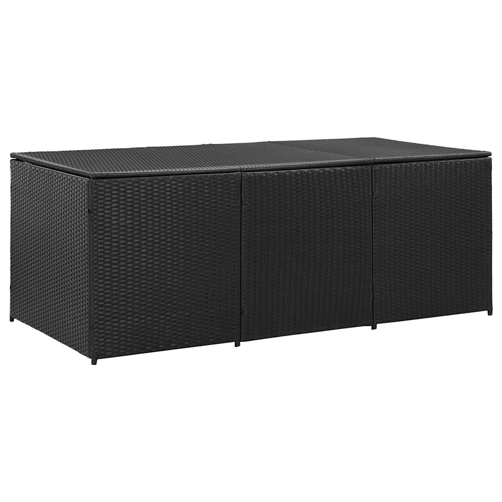 foto del prodotto baule da giardino in polyrattan 180x90x70 cm nerocod mxl 128474