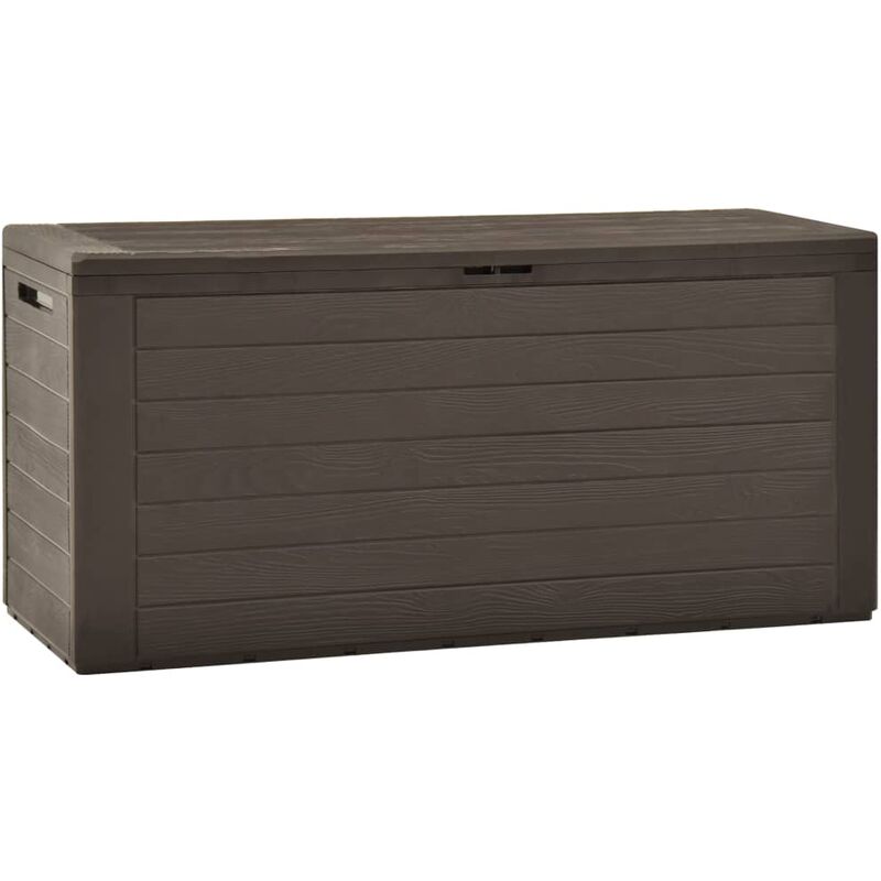 foto del prodotto baule da giardino marrone 116x44x55 cm - vidaxl