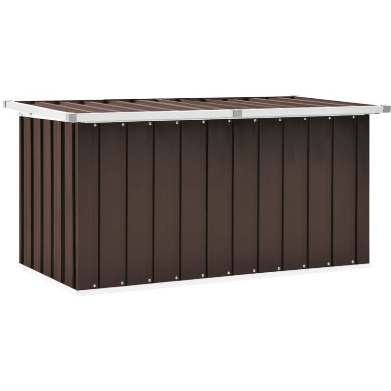 foto del prodotto baule da giardino marrone 129x67x65 cm vidaxl