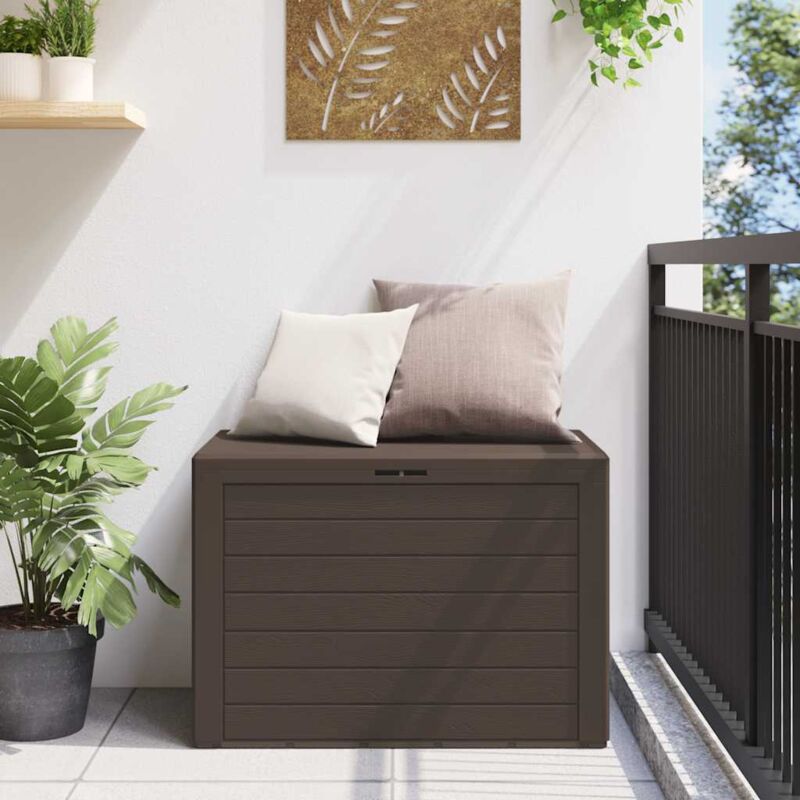 foto del prodotto baule da giardino marrone 78x44x55 cm vidaxl