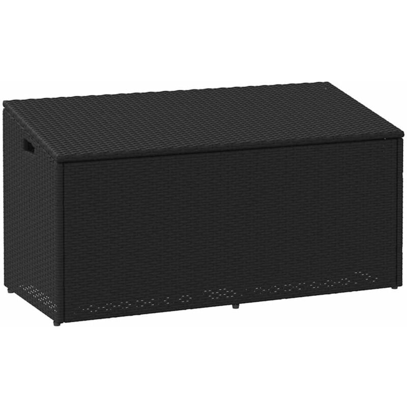 foto del prodotto baule da giardino nero 110x50x58 cm in polyrattan vidaxl