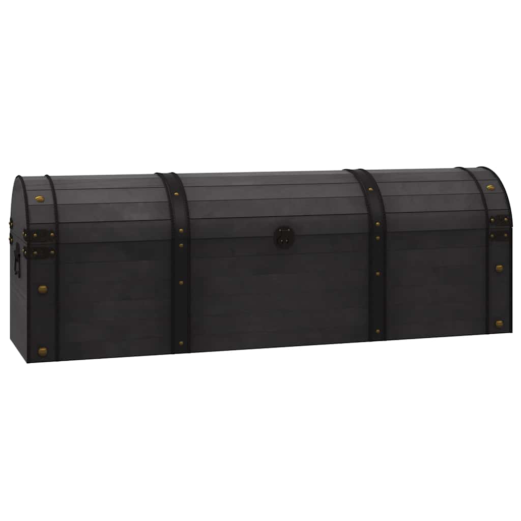 foto del prodotto baule in legno massello in stile vintage 120x30x40 cm cod mxl 48827