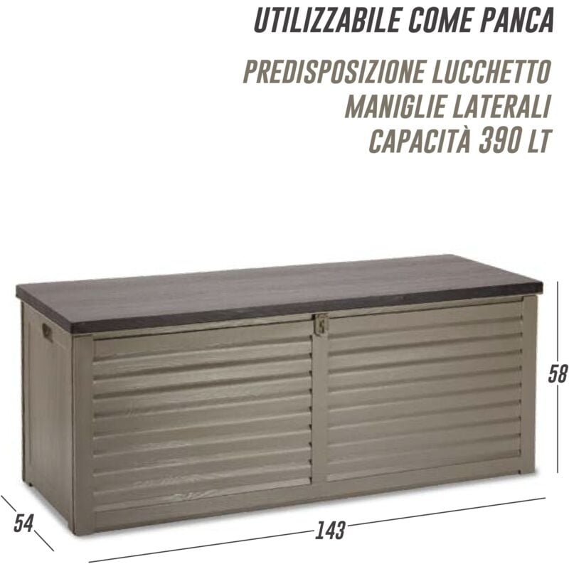 foto del prodotto baule in resina per interni ed esterni porta tutto box ripostiglio da giardino