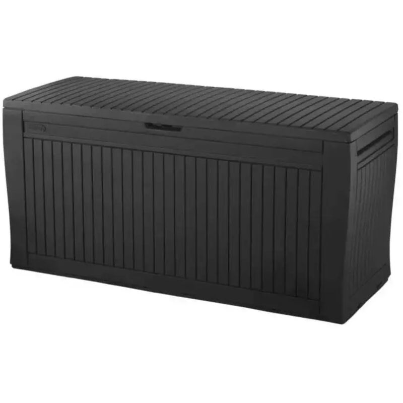 foto del prodotto baule keter comfy in resina grafite, 116,7x44,7x57 cm