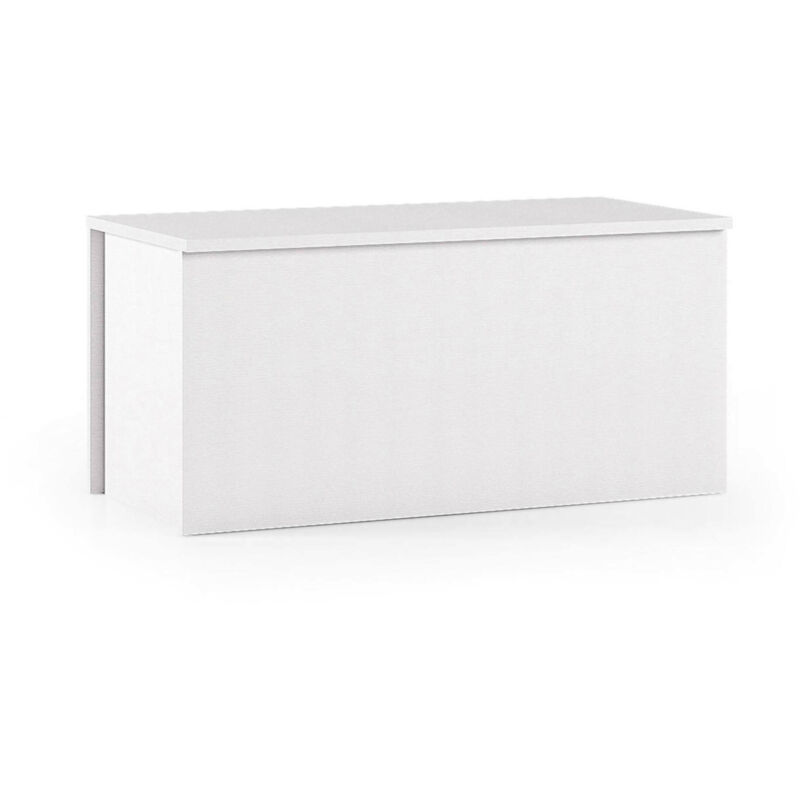 foto del prodotto baule miltonia, capiente box contenitore multiuso, cassapanca moderna, 100 made in italy, cm 90x45h45, bianco, con imballo rinforzato dmora