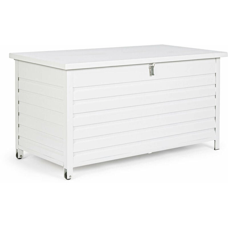 foto del prodotto baule porta cuscini atlantic in alluminio colore bianco cm 155x97x h.83