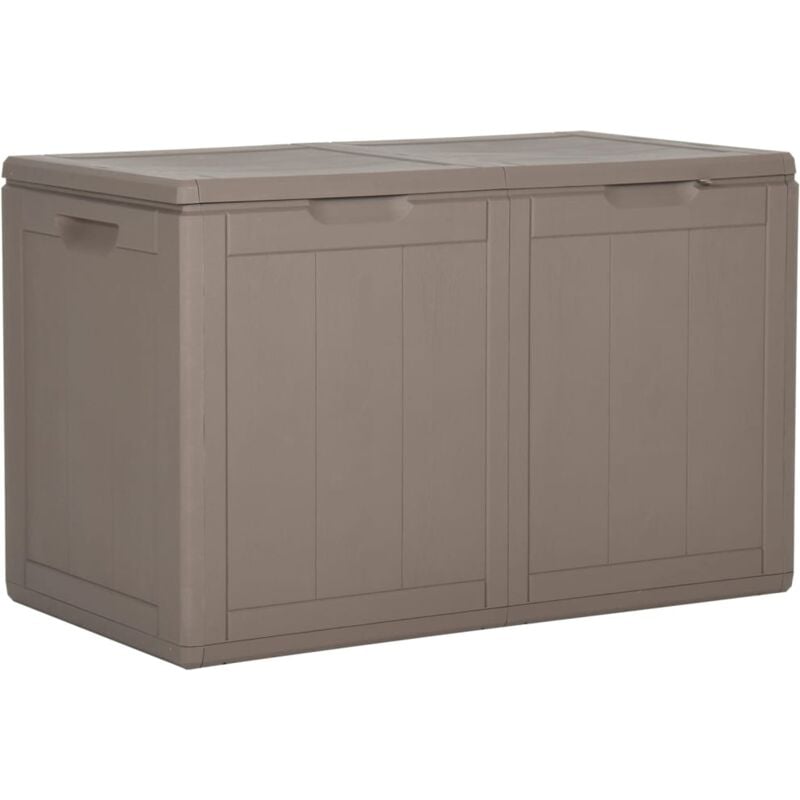 foto del prodotto baule portaoggetti per mobili da giardino 180 litri in rattan pp marrone
