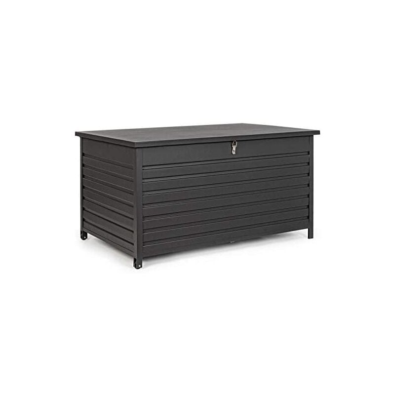 foto del prodotto baule uso esterno per cuscini con ruote atlantic alluminio antracite cm 141x73 h.74