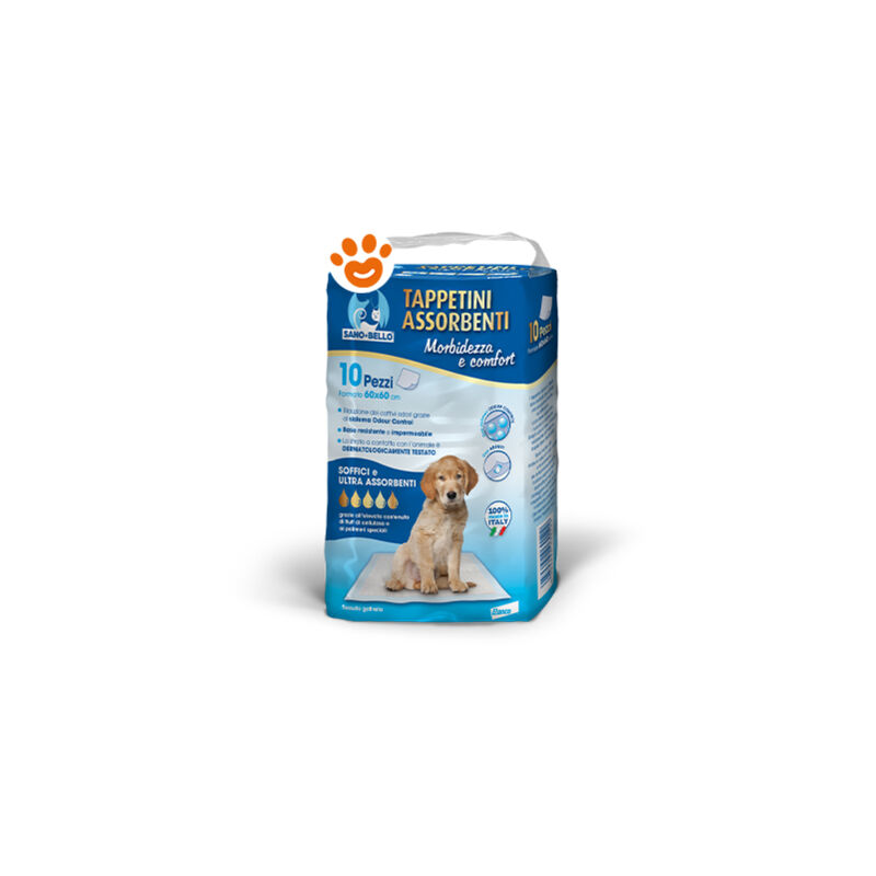 foto del prodotto bayer elanco dog sano e bello tappetini assorbenti 60x60cm elanco dog sano e bello tappetini assorbenti 60x60cm confezione da 10 tappetini