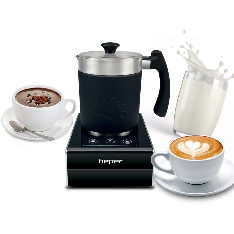 foto del prodotto bb.200 montalatte elettrico cappuccino con base magnetica cappuccinatore elettrico con corpo lavabile beper