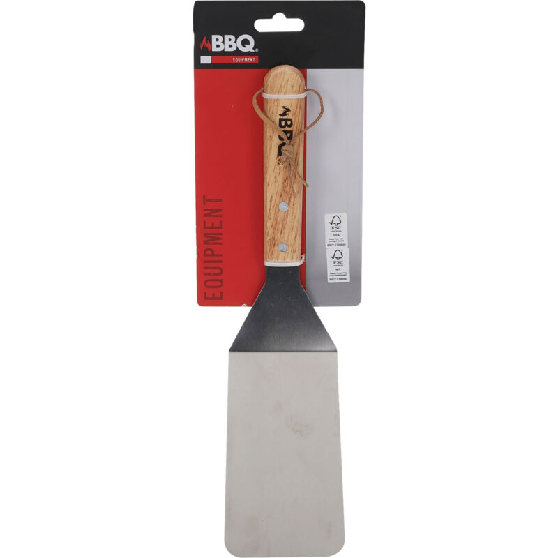 foto del prodotto bbq boss grande spatola per barbecue in acciaio inossidabile con manico in legno bbq