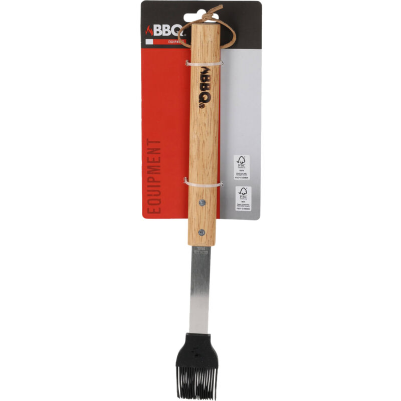 foto del prodotto bbq boss spazzola per barbecue in acciaio inossidabile con manico in legno 42 cm bbq