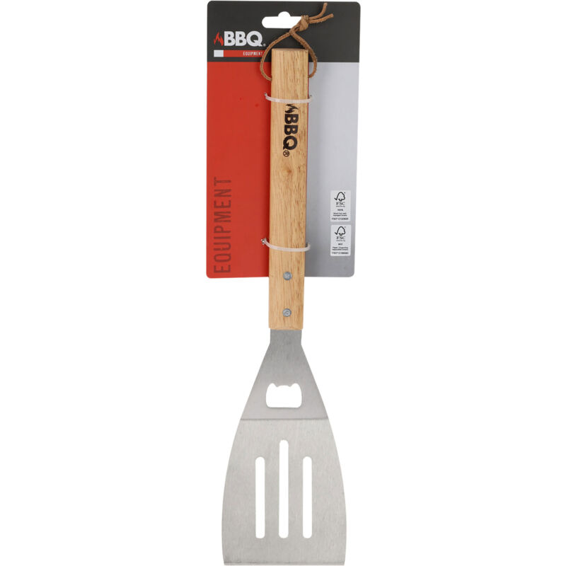 foto del prodotto bbq spatola da barbecue in acciaio inossidabile con manico in legno 41 cm