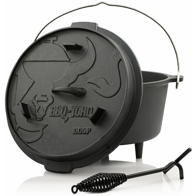 foto del prodotto bbq toro dutch oven do9p, pentola in ghisa premium da 9,0 l, pentola in ghisa