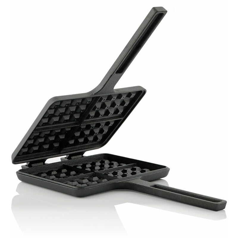 foto del prodotto bbq toro ghisa per cialde a doppia forma, prestagionata, 36x20x3 cm