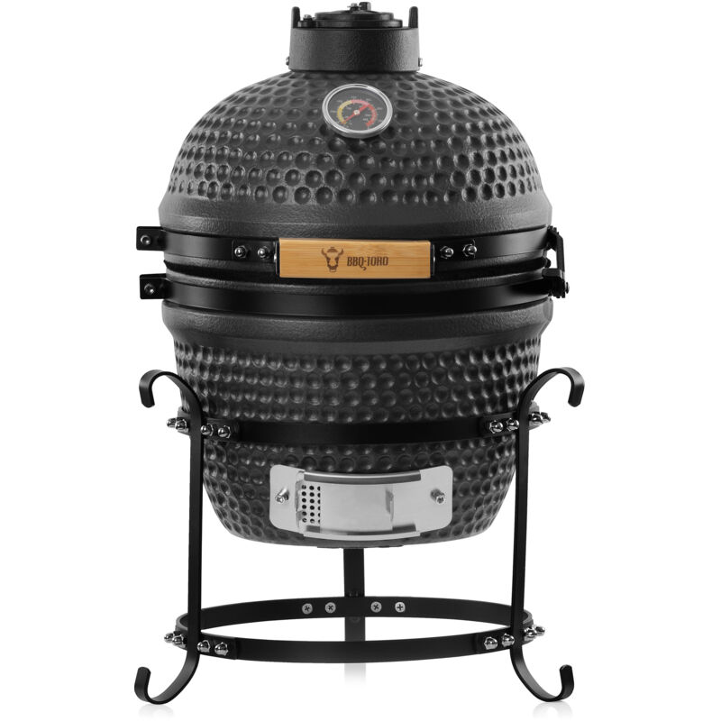 foto del prodotto bbq toro griglia kamado a carbone 32 cm haiiro , grigio opaco, bubble frosted glaze