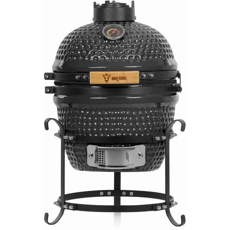 foto del prodotto bbq toro kamado grill a carbonella 32 cm haiiro con griglia e termometro, grigio