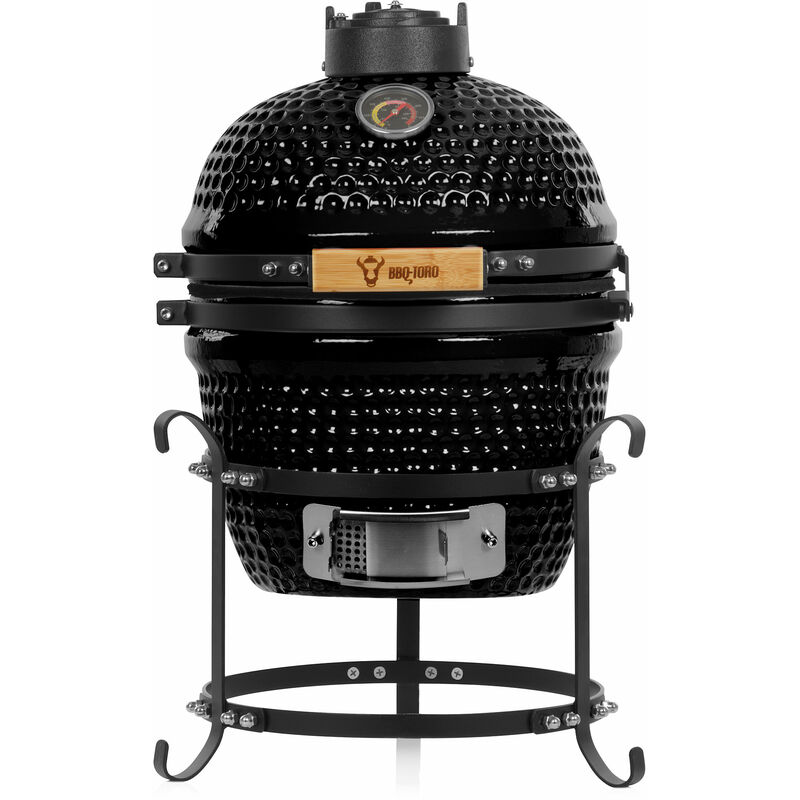 foto del prodotto bbq toro kamado grill a carbonella 32 cm haiiro con griglia e termometro, nero