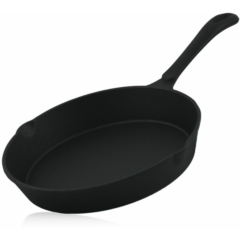 foto del prodotto bbq toro padella in ghisa 20 cm preseasoned padella in ghisa con due beccucci, padella con manico