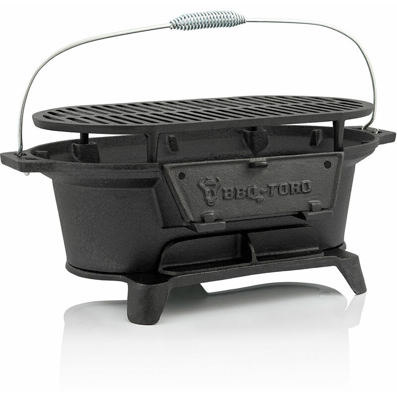 foto del prodotto bbq toro pentola per grigliare in ghisa con griglia, 50 x 25 x 23 cm