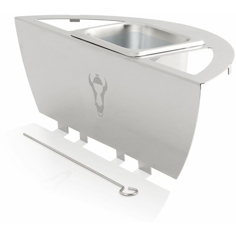 foto del prodotto bbq toro premium inserto per affumicatore in acciaio inox midland per griglia a bollitore 57 cm