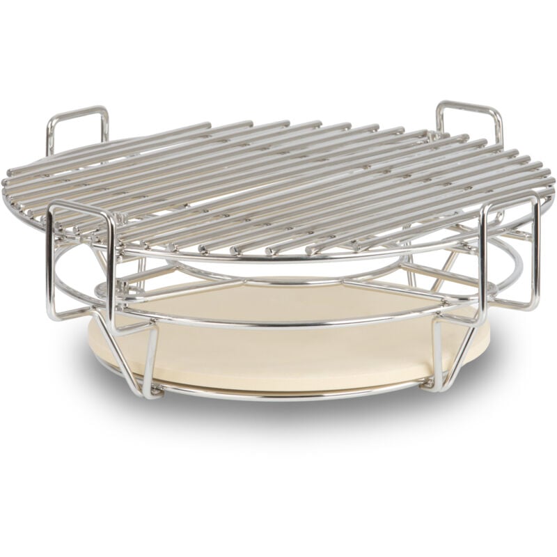 foto del prodotto bbq-toro sistema di cottura flessibile kamado 39 cm supporto griglia, acciaio inox, 3 livelli