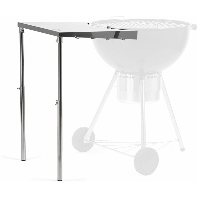 foto del prodotto bbq toro tavolino in acciaio inox per griglia bollitore 57 cm tavolino