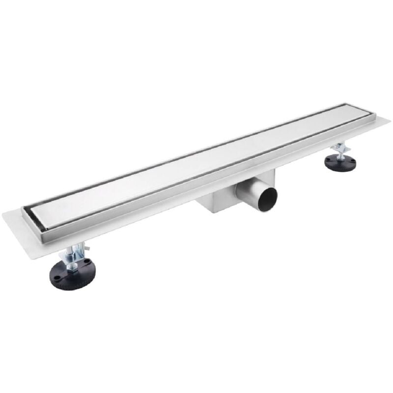 foto del prodotto bc elec 02s 90 piatto doccia in acciaio inox 50cm, doccia sterfput, reversibile, altezza regolabile 98 142mm