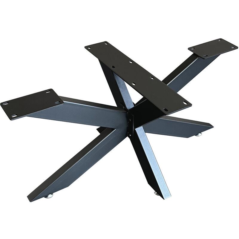 foto del prodotto bc elec 407004 b supporto da tavolo spider acciaio nero 85x85x71 telaio da tavolo gamba per mobili gamba a croce