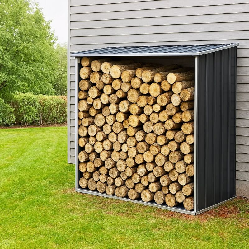 foto del prodotto bc elec 5662 0505 capannone di legno 163 x 83 x 154cm, capannone e deposito di tronchi