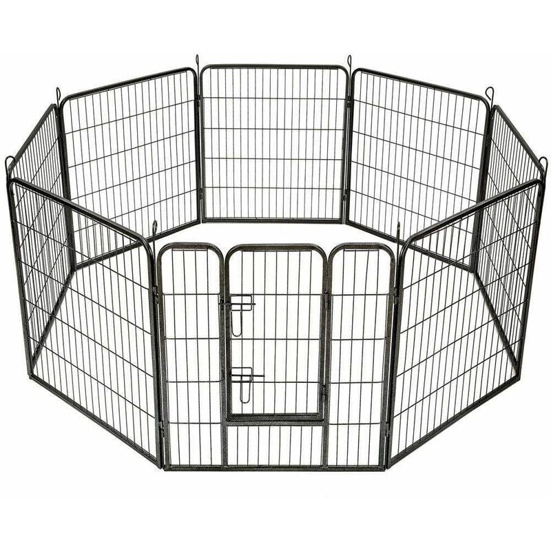foto del prodotto bc elec 5663 1305 box animali gabbia per conigli pieghevole extra resistente con 8 finestre laterali 80x80cm