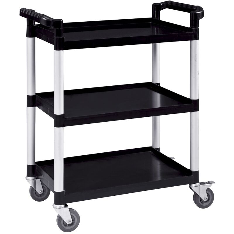 foto del prodotto bc elec gx 032a carrello con ruote, carrello da cucina, carrello di servizio 3 livelli con freni, 83x42x96cm
