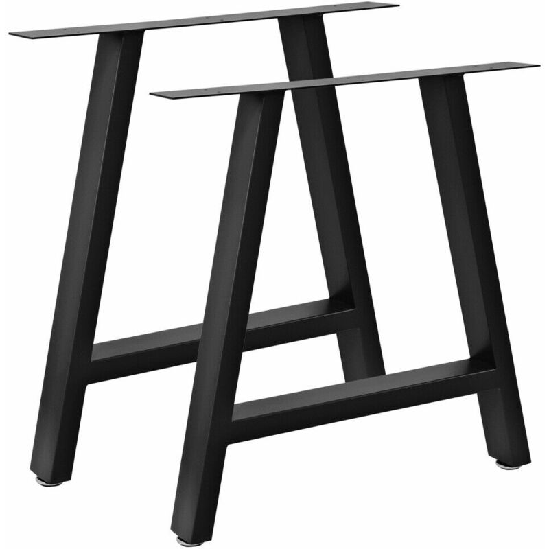 foto del prodotto bc elec hjjts0015 b 2 gambe da tavolo in acciaio nero 70x72cm, gambe per mobili con piedini regolabili