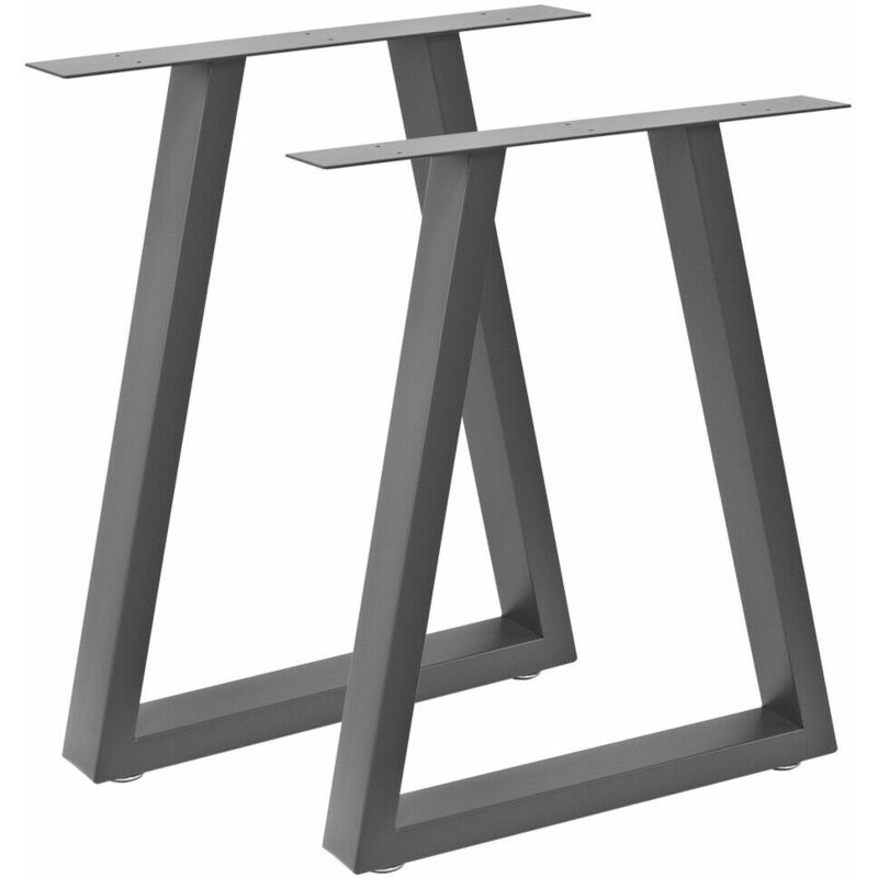 foto del prodotto bc elec hjjts0017 s 2 gambe per tavoli in acciaio grigio 60x72cm, gambe per mobili con piedini regolabili